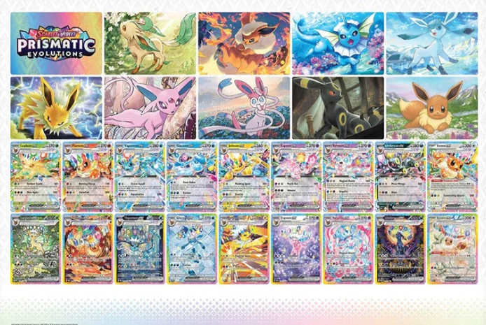 Pokemon TCG 美版 151 & prismatic evolutions poster collection poster