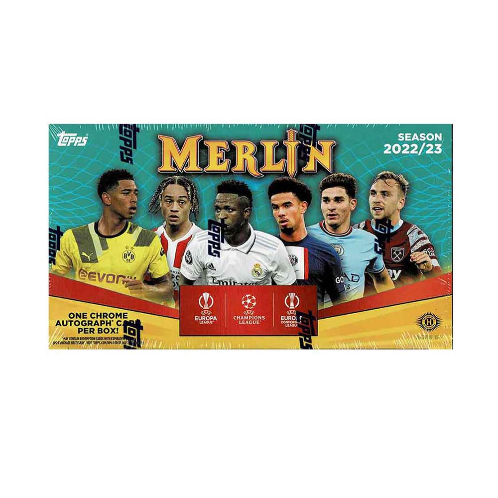 2022-23 Topps Merlin Chrome UEFA Club Competitions Soccer Cards Hobby Box