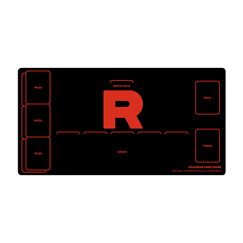 寶可夢橡膠對戰桌墊 sv10 火箭兵團 R logo