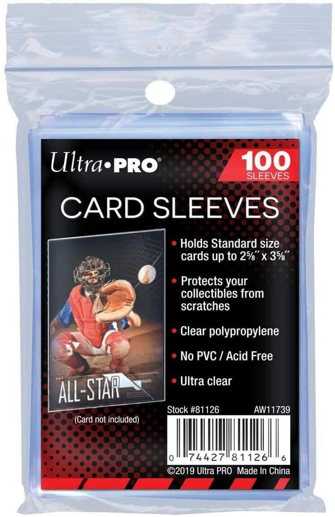 Ultra Pro 100 Pcs Soft Card Sleeves, 2 5/8 x 3 5/8-Inches - HobbyX Store